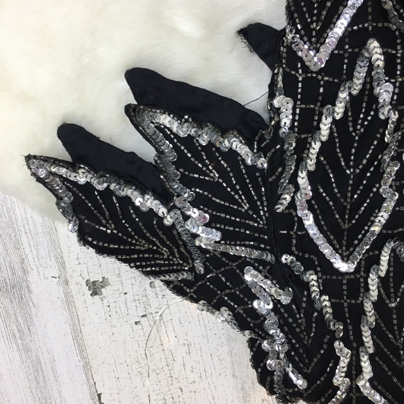 Vintage Laurence Kazar Beaded Leaf Blouse - Picture 7 of 8